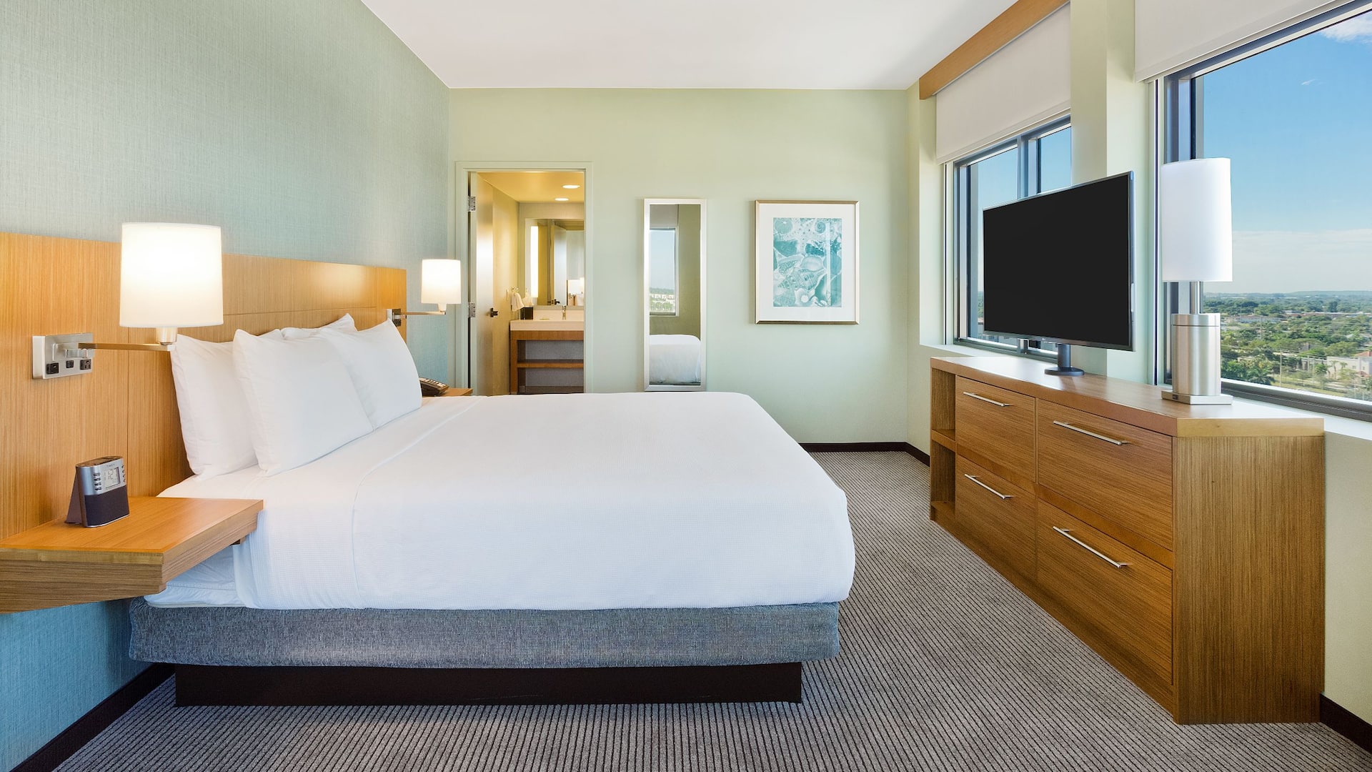 King Bed One-Bedroom Suite at Hyatt Place Boca Raton/Downtown