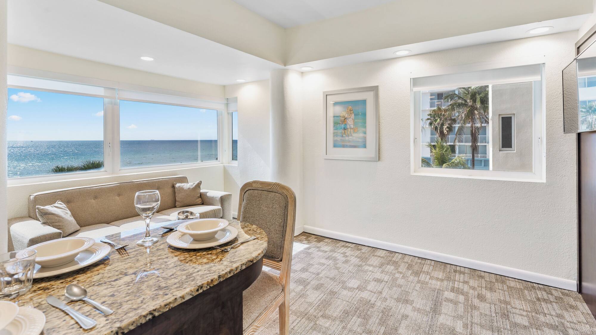 King Partial Ocean View Suite at Crystal Beach Suites