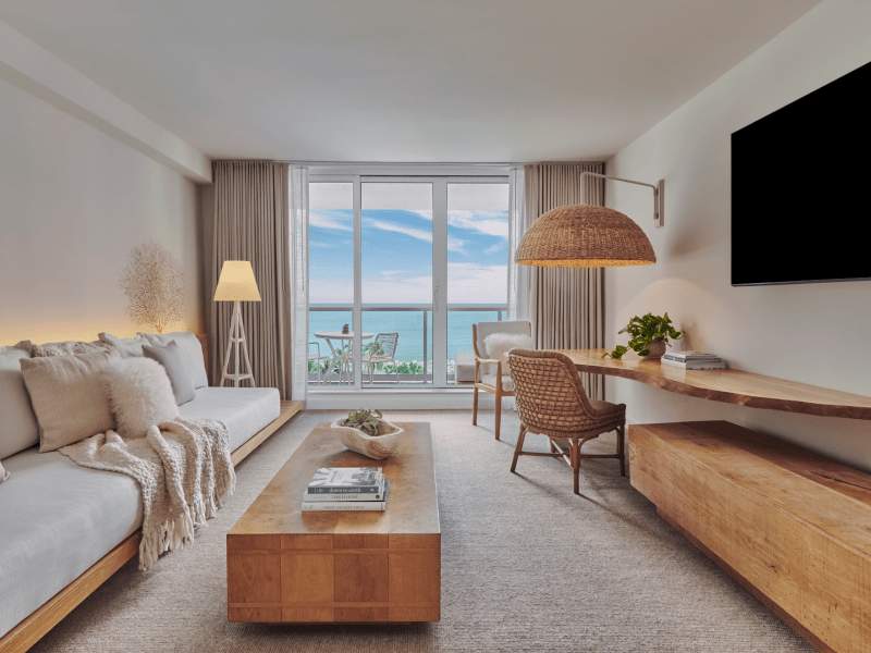 Ocean Front One Bedroom Suite with Balcony at 1 Hotel South Beach